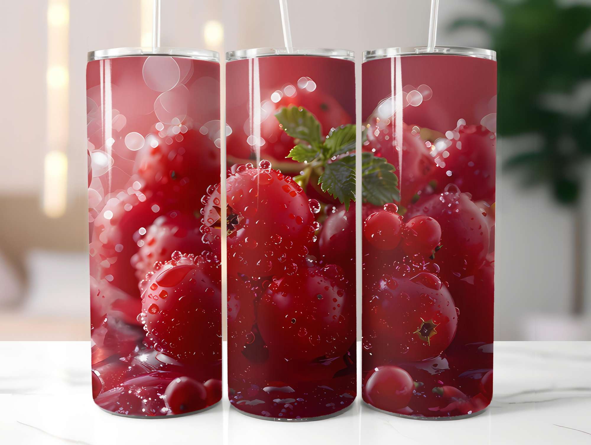 Red Fruit 5 Tumbler Wrap - CraftNest - Digital Crafting and Art