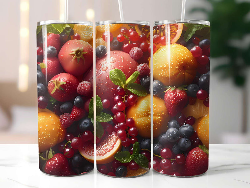 Red Fruit 8 Tumbler Wrap - CraftNest - Digital Crafting and Art