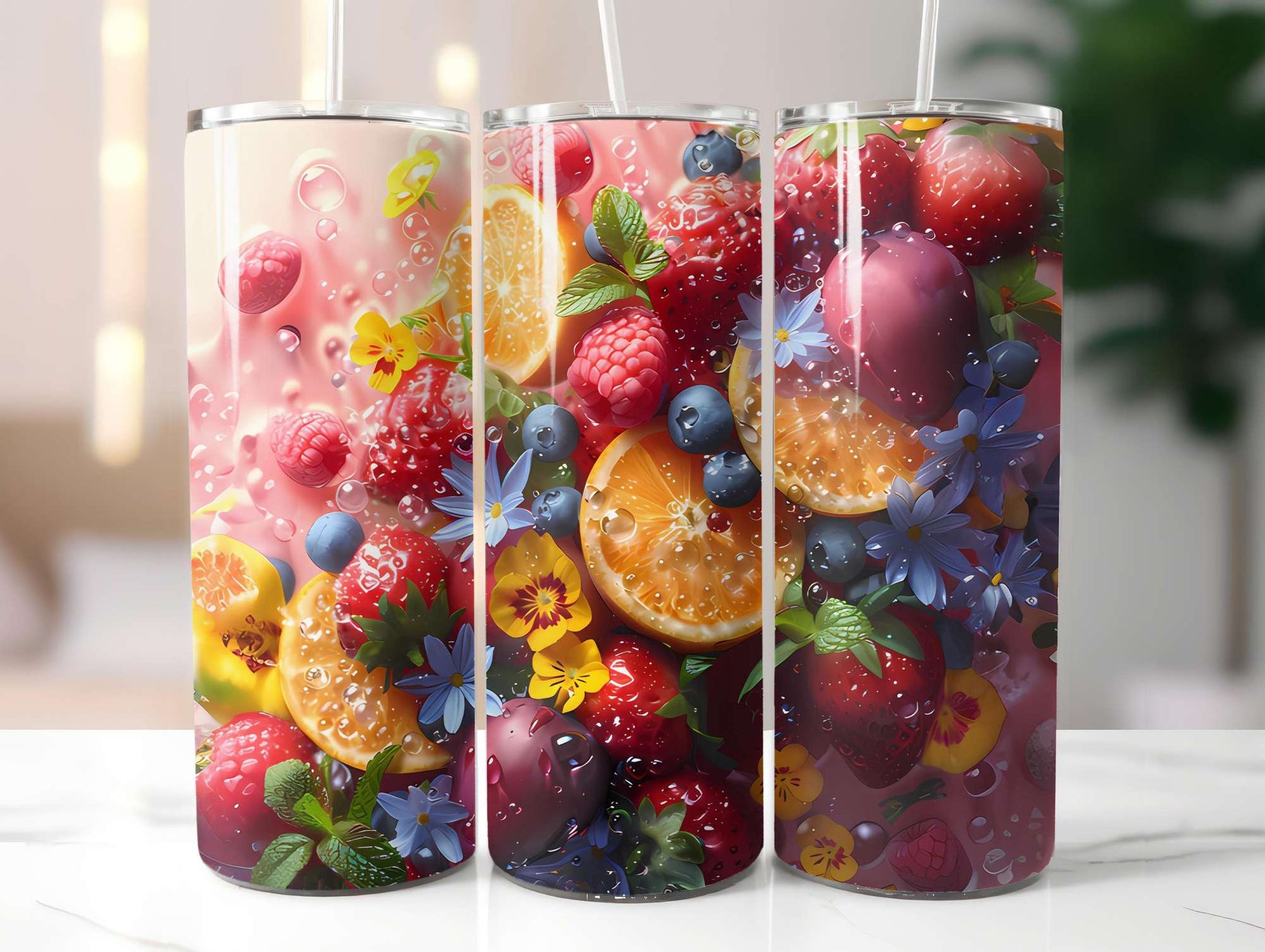 Red Fruit 4 Tumbler Wrap - CraftNest - Digital Crafting and Art