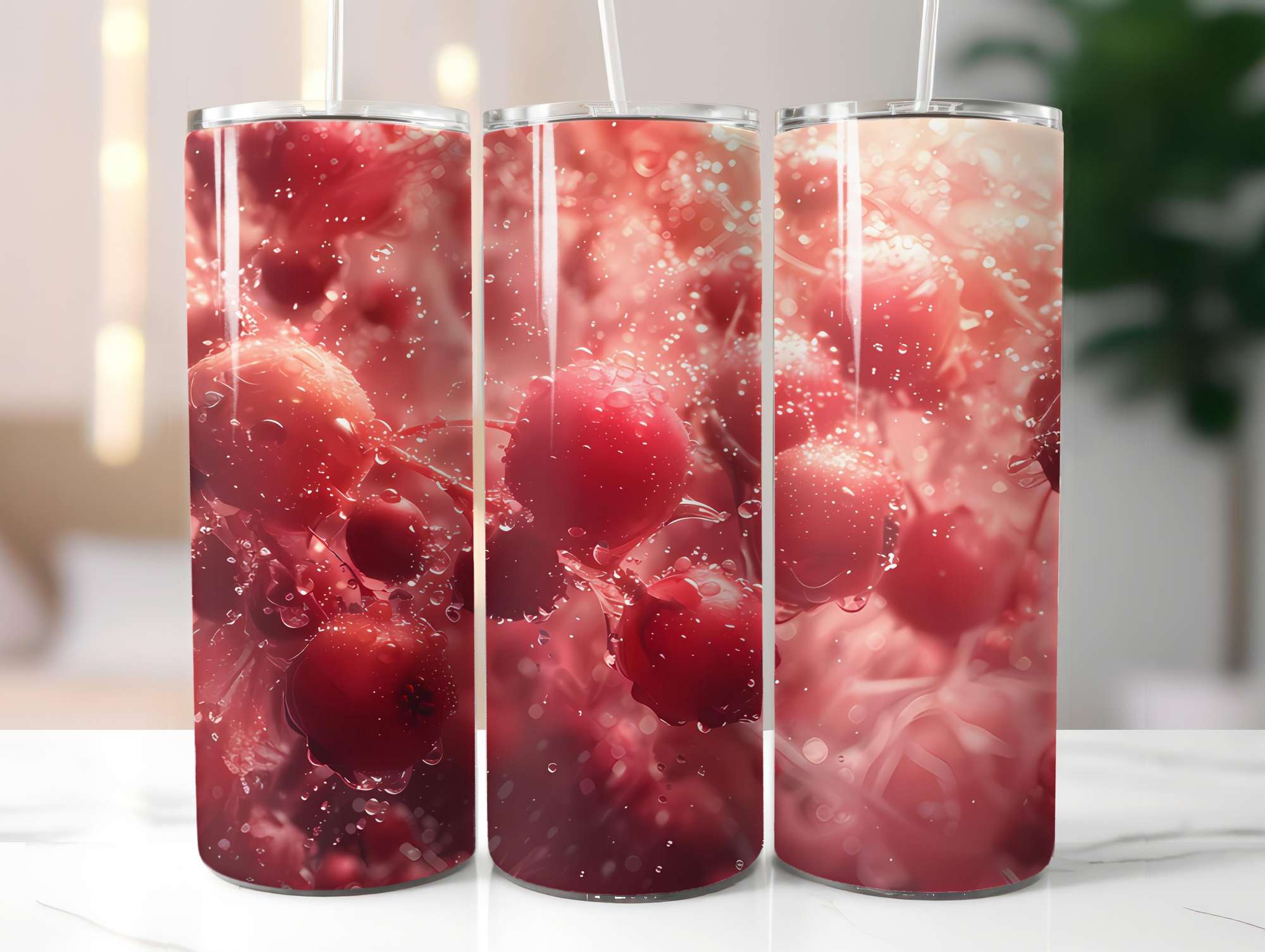 Red Fruit 8 Tumbler Wrap - CraftNest - Digital Crafting and Art