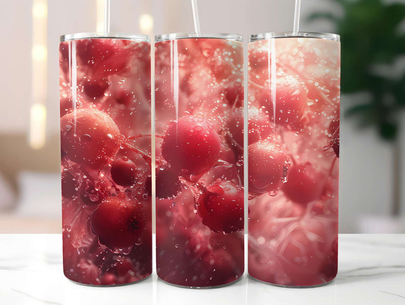 Red Fruit 8 Tumbler Wrap - CraftNest - Digital Crafting and Art