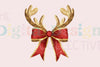 Reindeer Bow Christmas Coquette Clipart Bundle