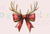 Reindeer Bow Christmas Coquette Clipart Bundle