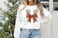 Charming Christmas Reindeer Bow Clipart Bundle - CraftNest - Digital Crafting and Art