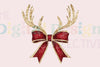 Reindeer Bow Christmas Coquette Clipart Bundle
