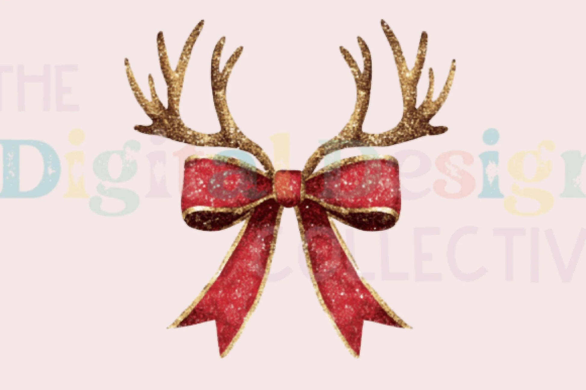 Charming Christmas Reindeer Bow Coquette Clipart Bundle - CraftNest - Digital Crafting and Art