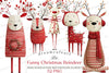 Reindeer Funny Christmas Clipart Bundle