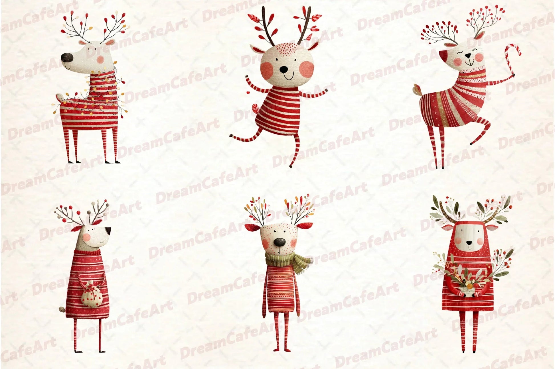 Reindeer Funny Christmas Clipart Bundle - CraftNest - Digital Crafting and Art