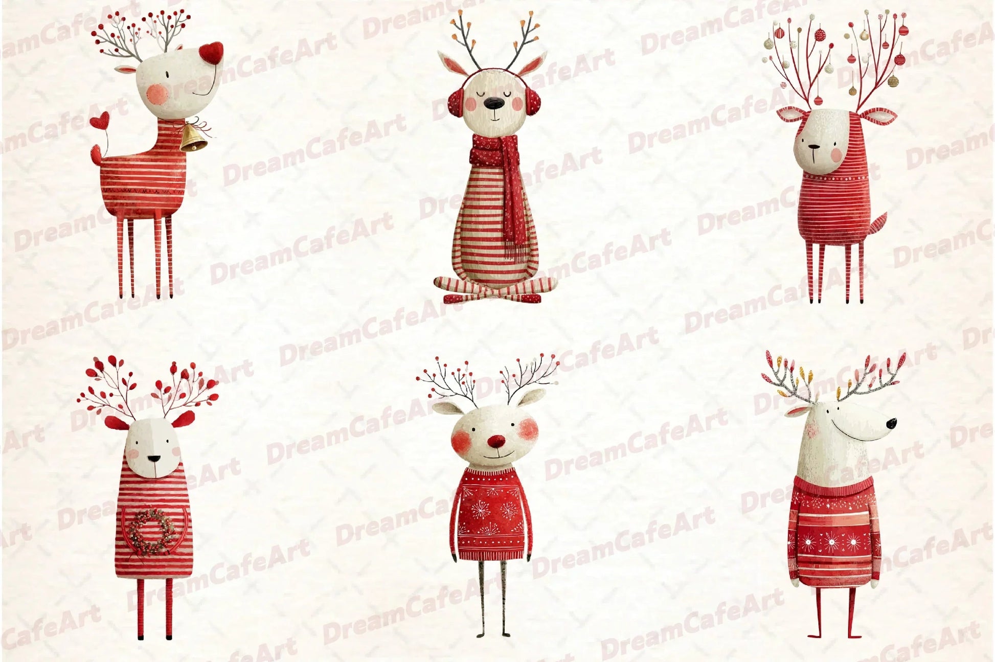 Reindeer Funny Christmas Clipart Bundle - CraftNest - Digital Crafting and Art