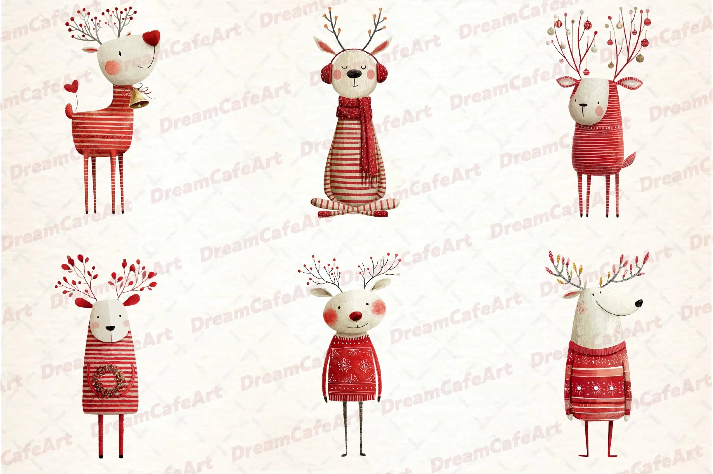 Reindeer Funny Christmas Clipart Bundle - CraftNest - Digital Crafting and Art