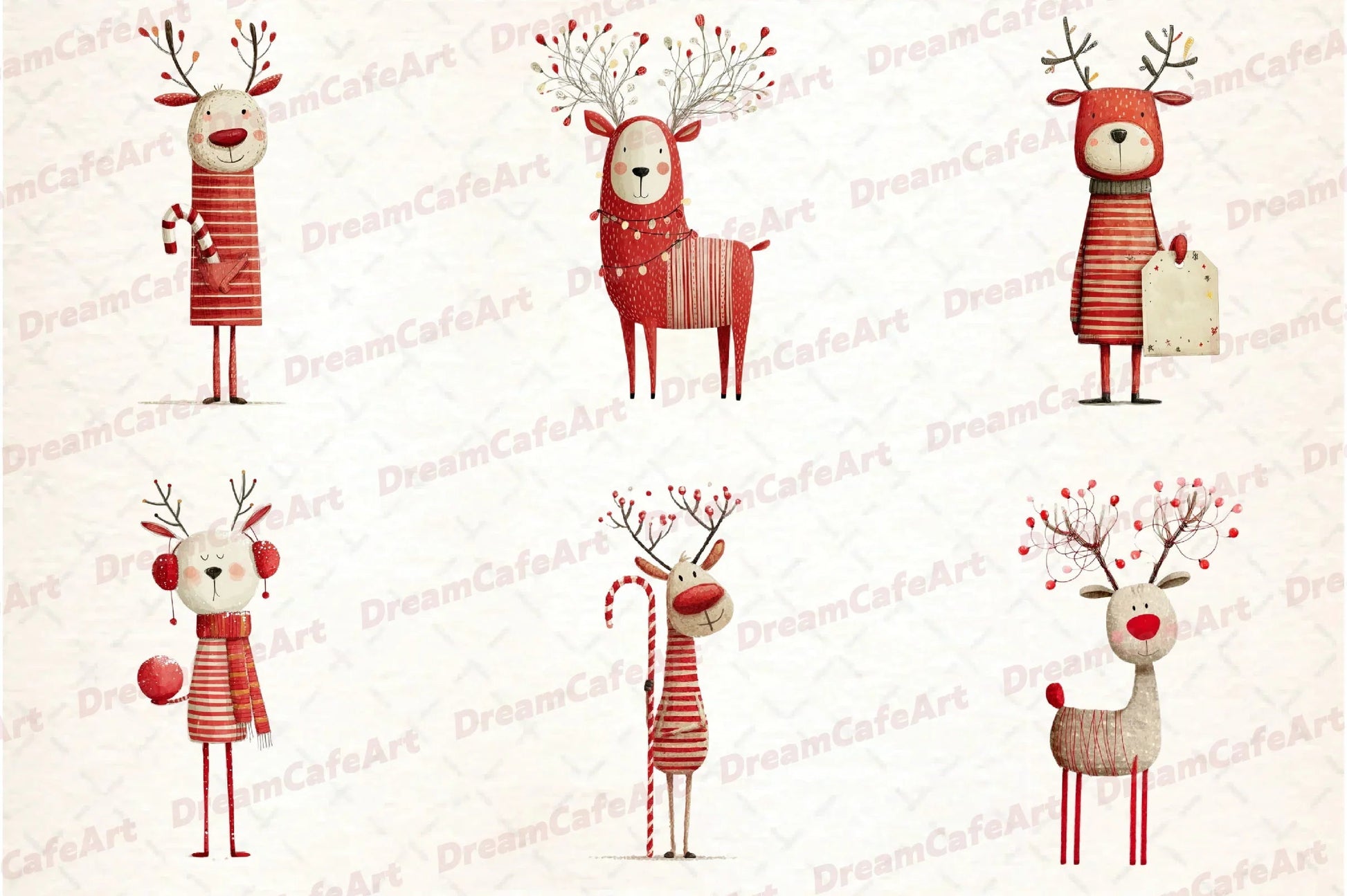 Reindeer Funny Christmas Clipart Bundle - CraftNest - Digital Crafting and Art