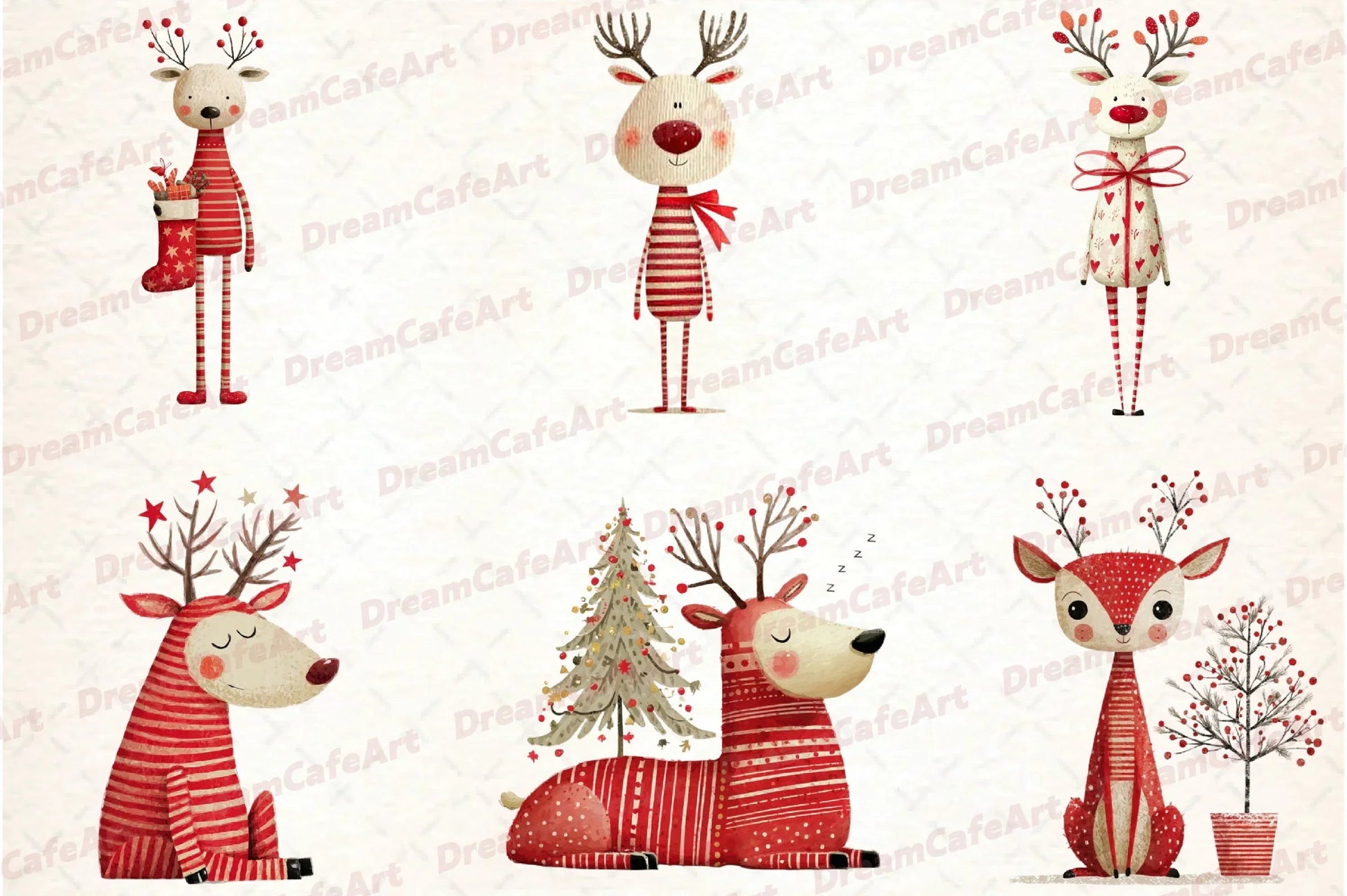 Reindeer Funny Christmas Clipart Bundle - CraftNest - Digital Crafting and Art