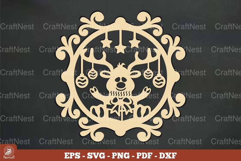 Vintage Reindeer Ornament Clipart Bundle - CraftNest - Digital Crafting and Art