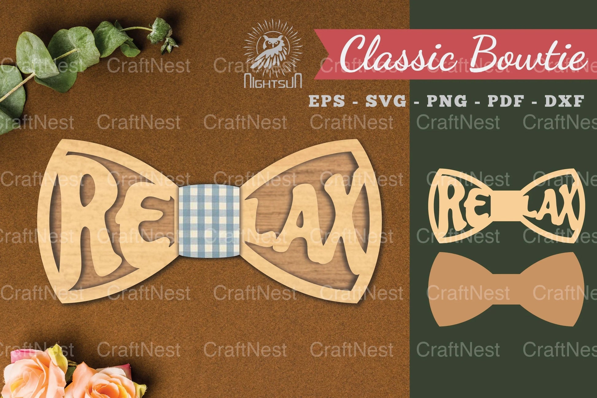 Relax Laser Cut Bowtie Clipart Bundle - CraftNest - Digital Crafting and Art