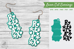 Relax Laser Cut Earrings SVG Bundle - CraftNest - Digital Crafting and Art