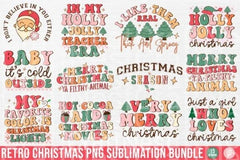 Retro Christmas Clipart Bundle 157 - CraftNest - Digital Crafting and Art