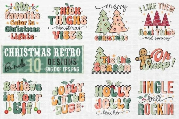 Retro Christmas Bundle - CraftNest - Digital Crafting and Art