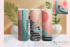 Midcentury Blue Leopard Tumbler Wrap Bundle