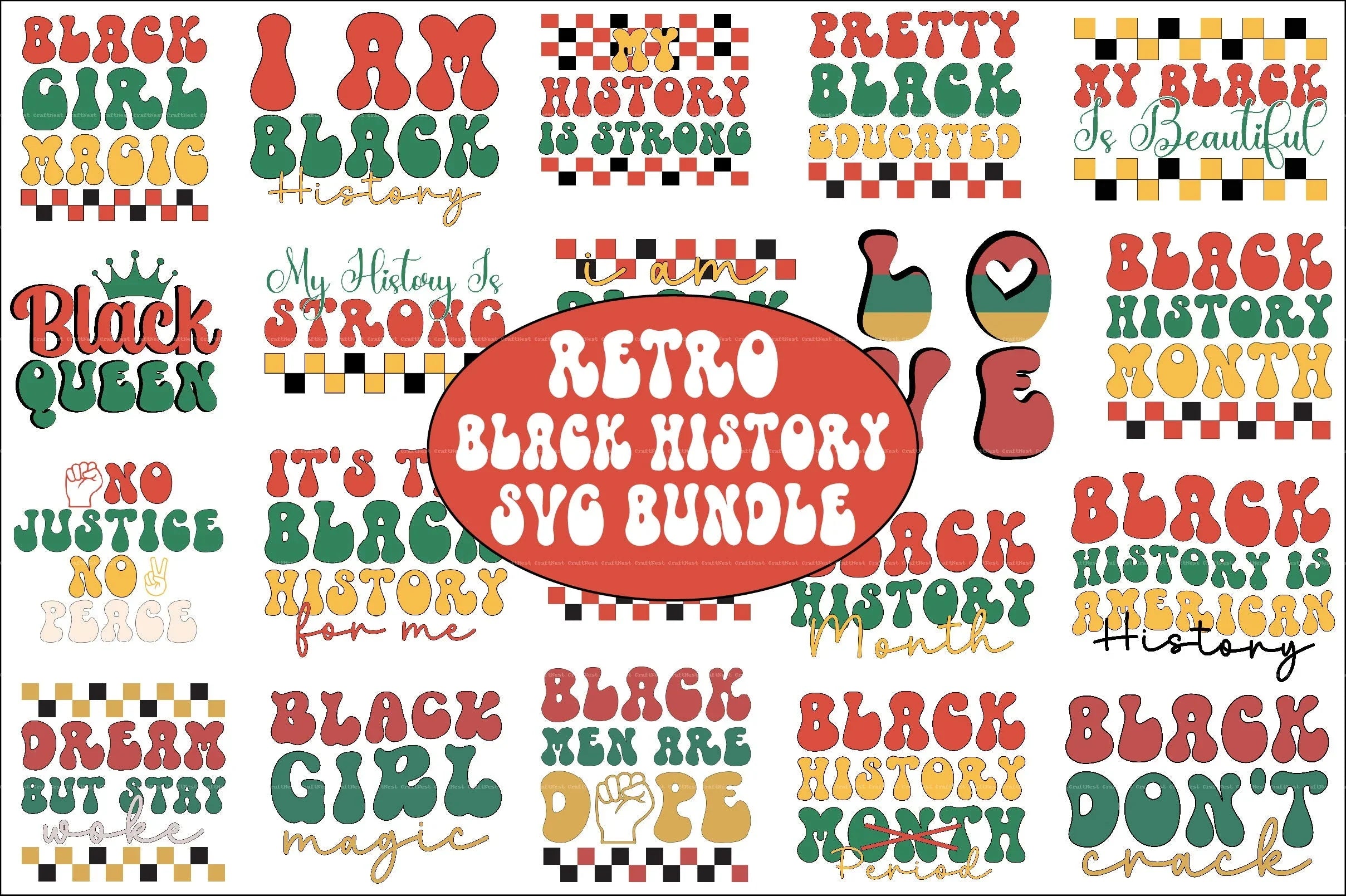 Retro Black History SVG Bundle