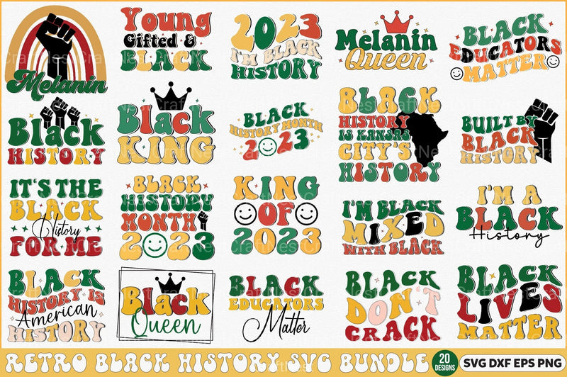 Retro Black History Design Bundle - CraftNest - Digital Crafting and Art