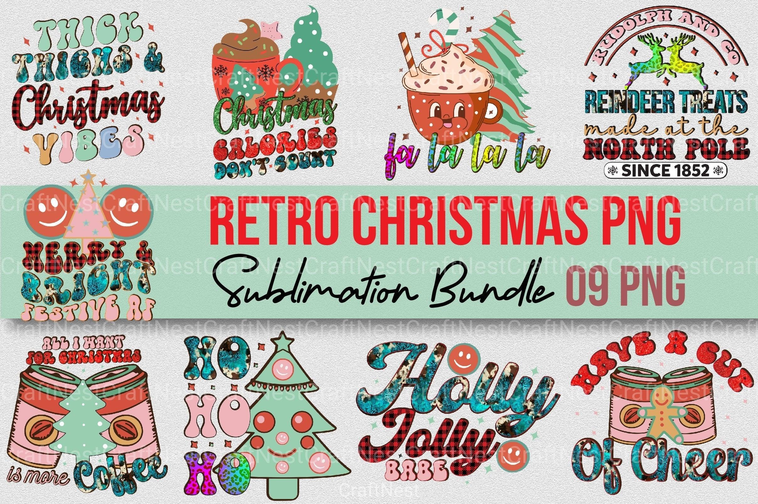 Retro Christmas Clipart Bundle - CraftNest - Digital Crafting and Art