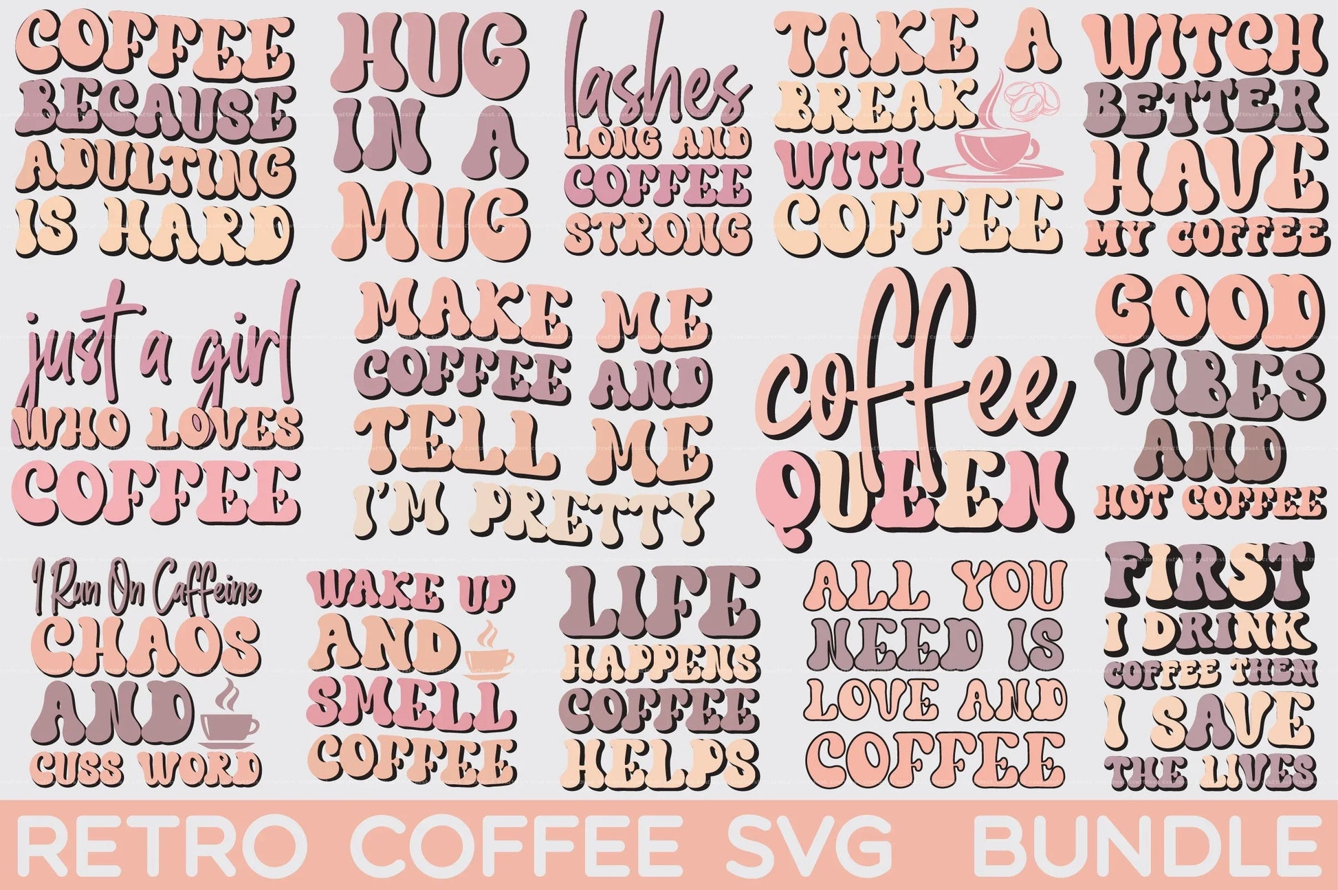 Retro Coffee SVG Bundle - CraftNest - Digital Crafting and Art