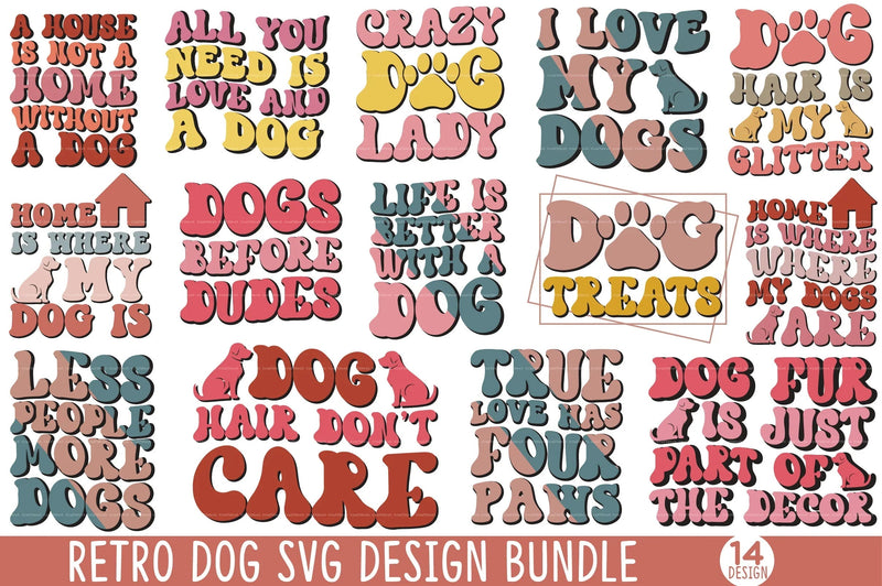 Retro Dog Design SVG Bundle - CraftNest - Digital Crafting and Art