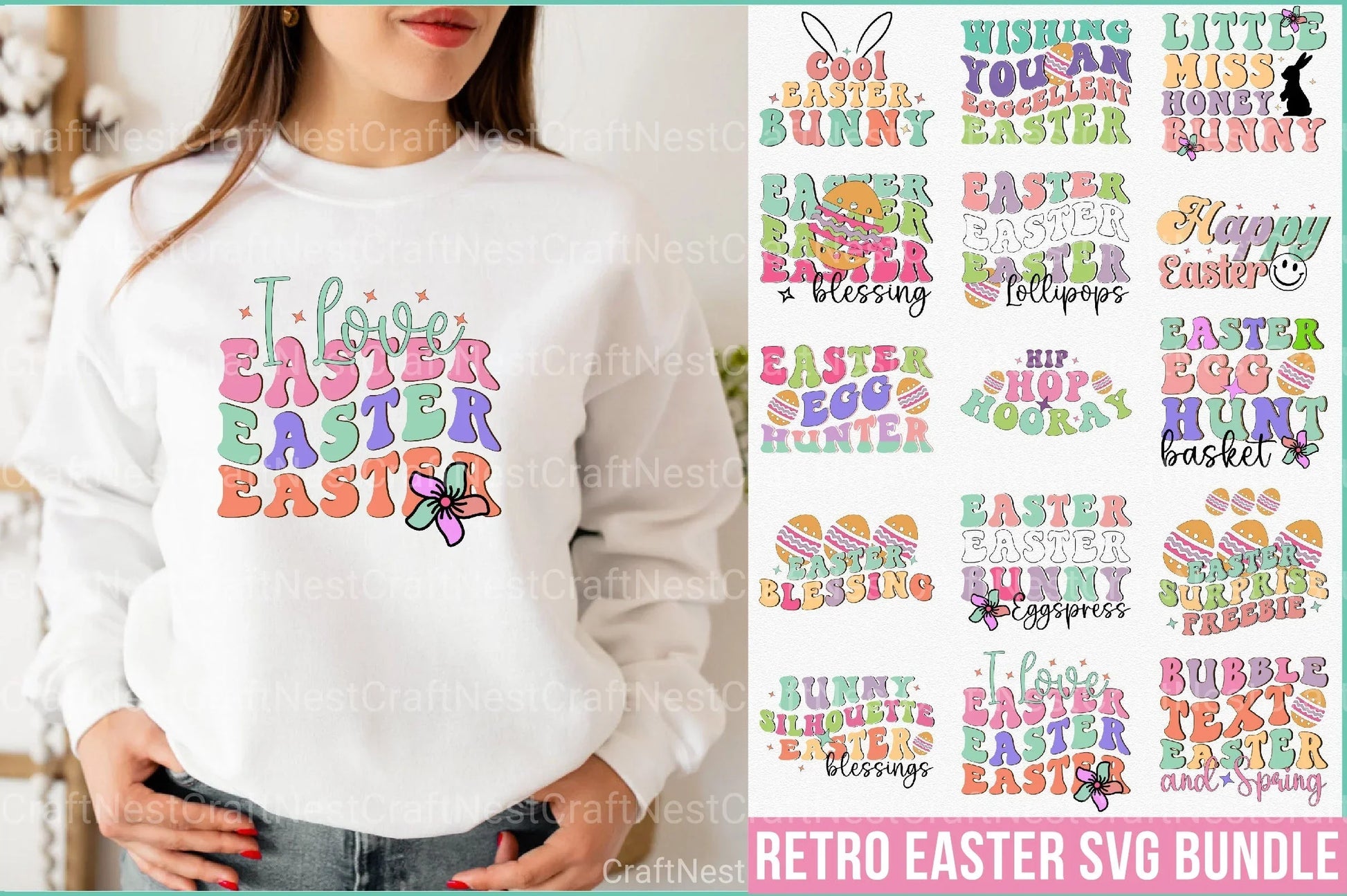Retro Easter Bundle - CraftNest - Digital Crafting and Art
