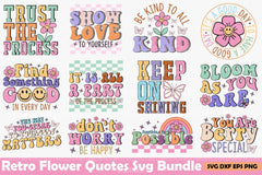 Retro Flower Quotes Bundle - CraftNest - Digital Crafting and Art