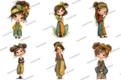 Retro Girls Clipart Bundle - CraftNest - Digital Crafting and Art