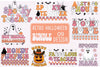 Retro Halloween Ghost Clipart Bundle