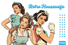 Retro Housewife Clipart Bundle - CraftNest - Digital Crafting and Art