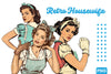 Retro Housewife Clipart Bundle