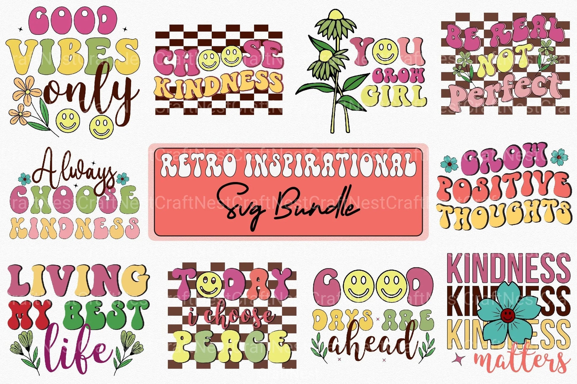 Retro Inspirational Bundle - CraftNest - Digital Crafting and Art