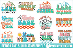Retro Lake SVG Bundle - CraftNest - Digital Crafting and Art