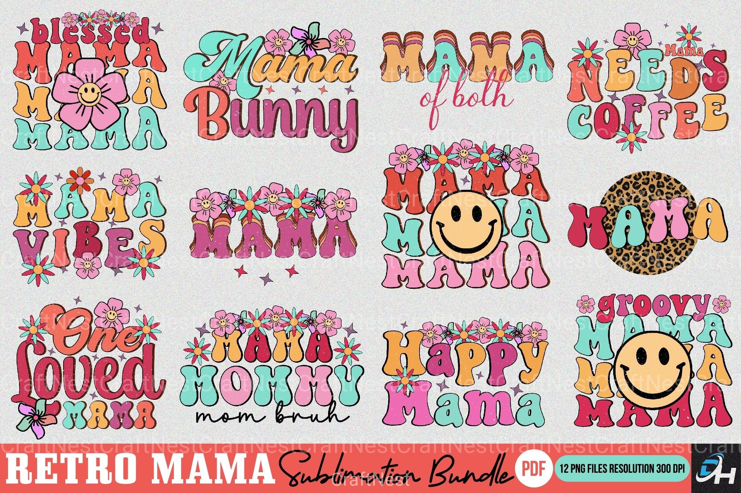 Retro Mama Clipart Bundle 4 - CraftNest - Digital Crafting and Art
