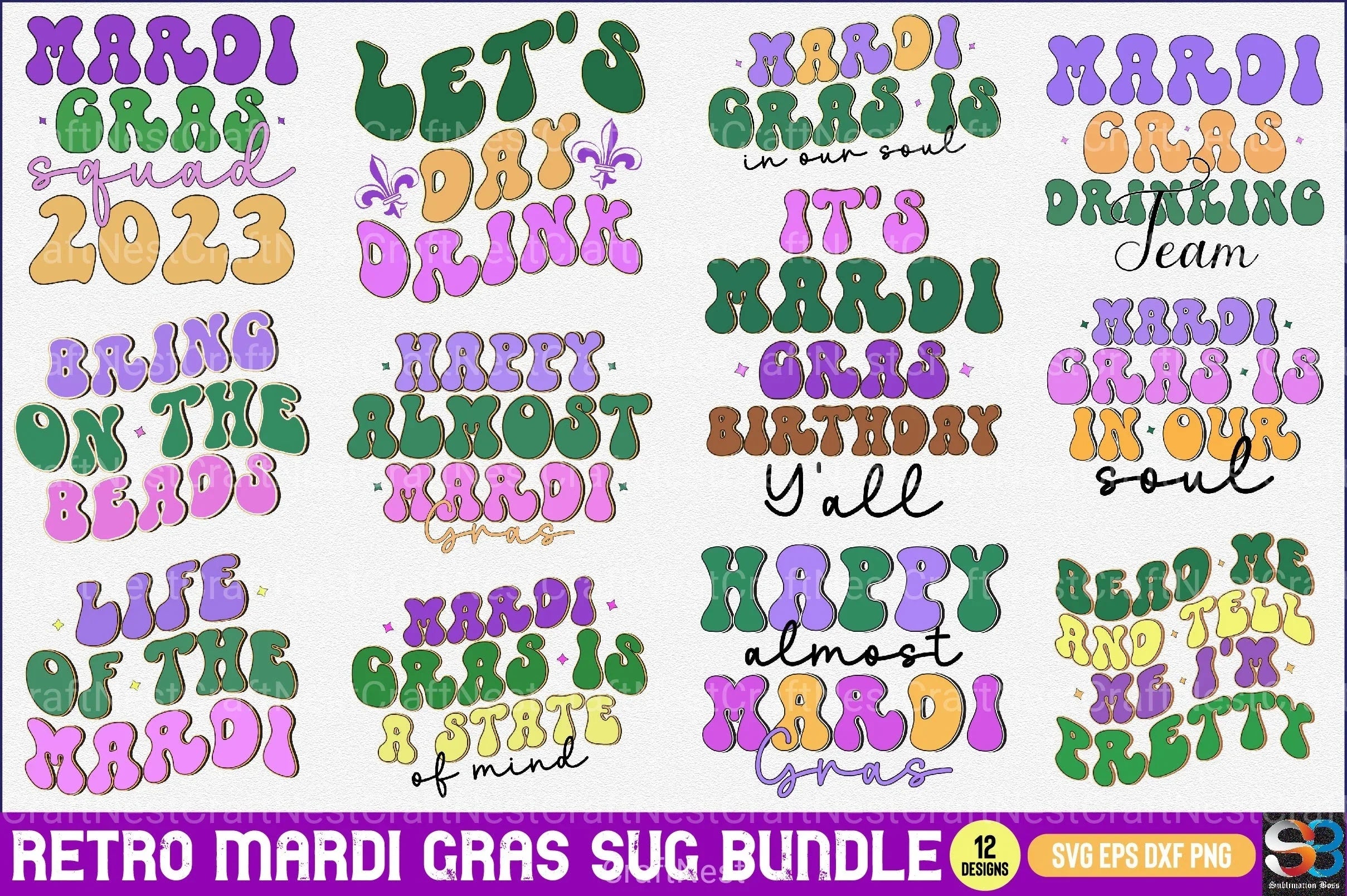 Retro Mardi Gras Bundle