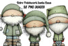 Retro Patchwork Santa Claus Clipart Bundle