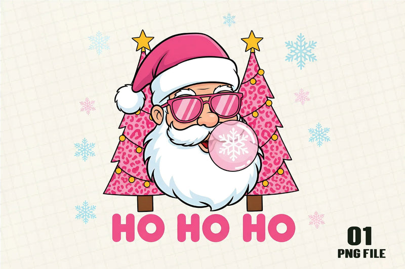 Retro Santa Christmas Hohoho Clipart Bundle - CraftNest - Digital Crafting and Art