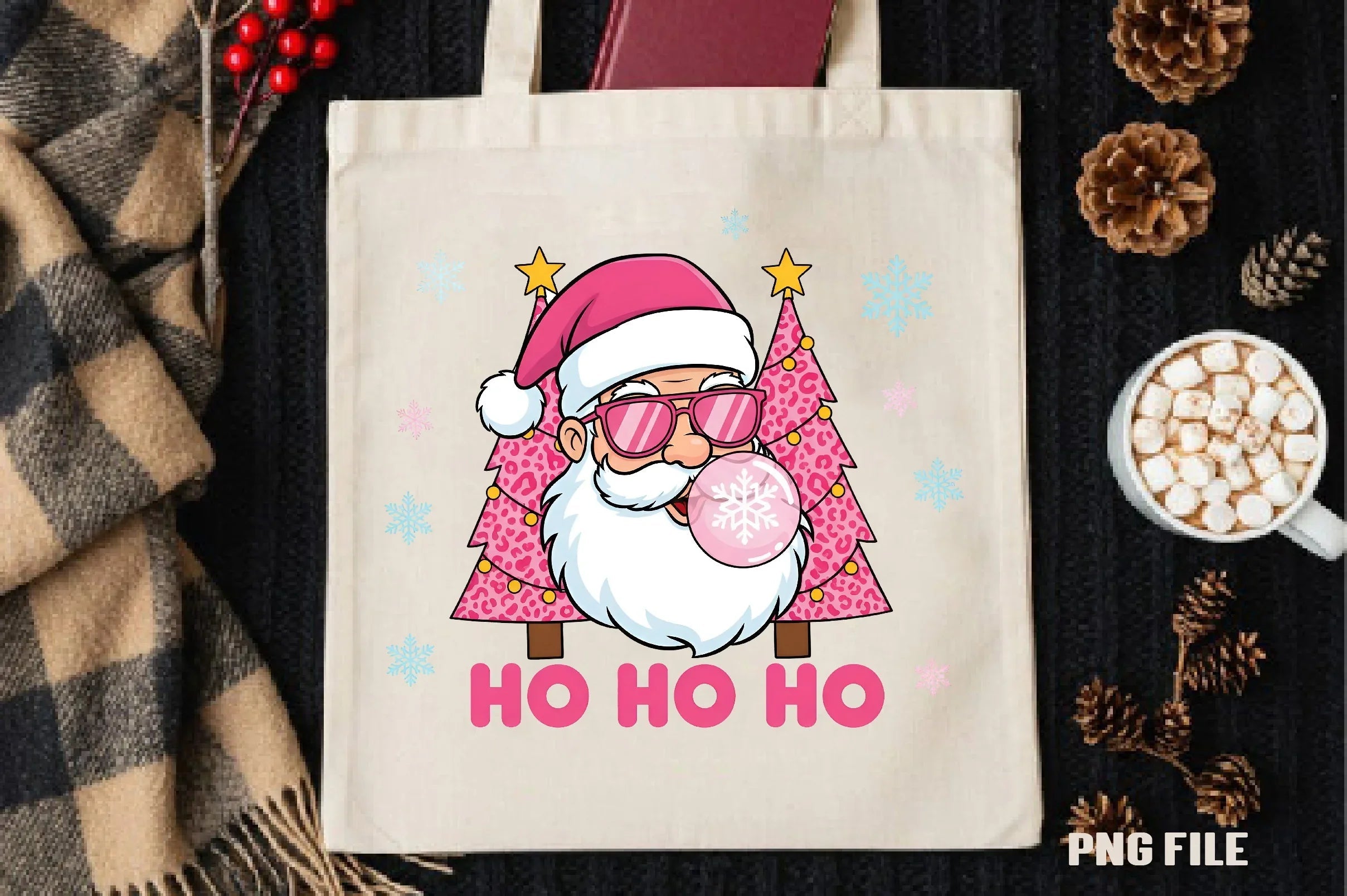 Retro Santa Christmas Hohoho Clipart Bundle - CraftNest - Digital Crafting and Art