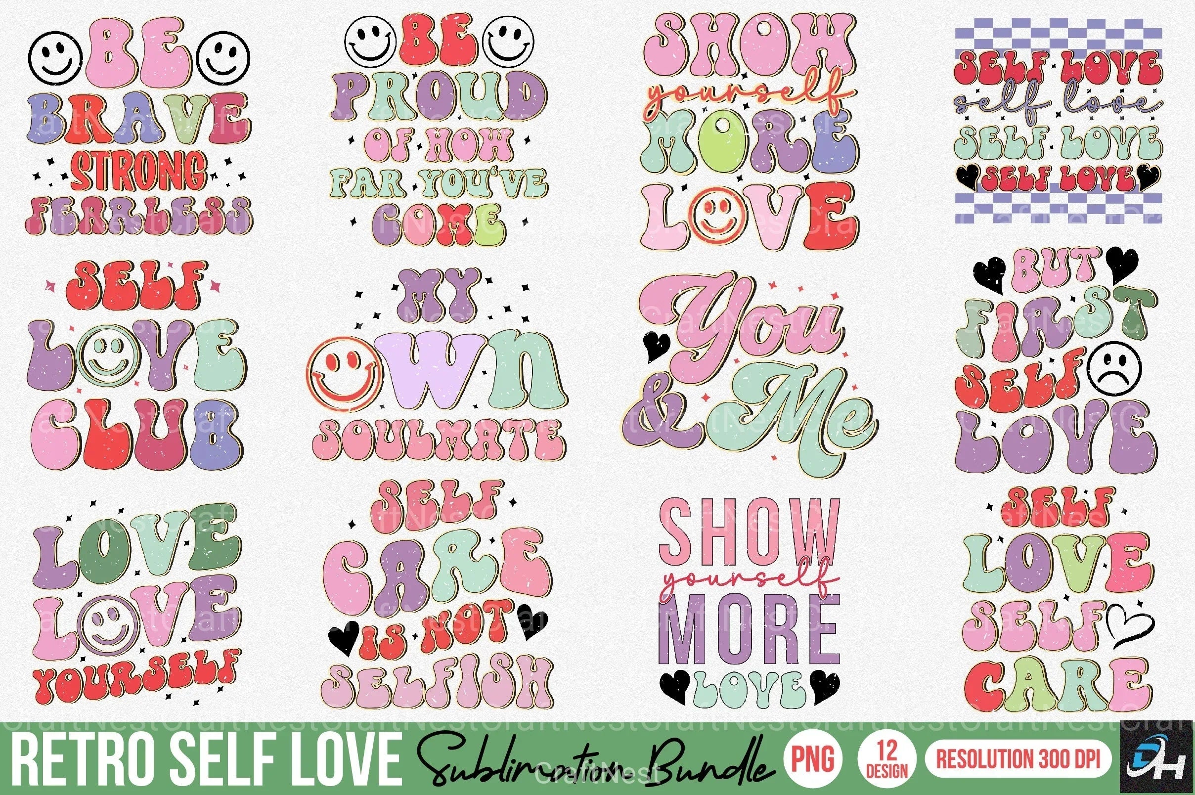 Big Retro Valentine Clipart Bundle - CraftNest - Digital Crafting and Art