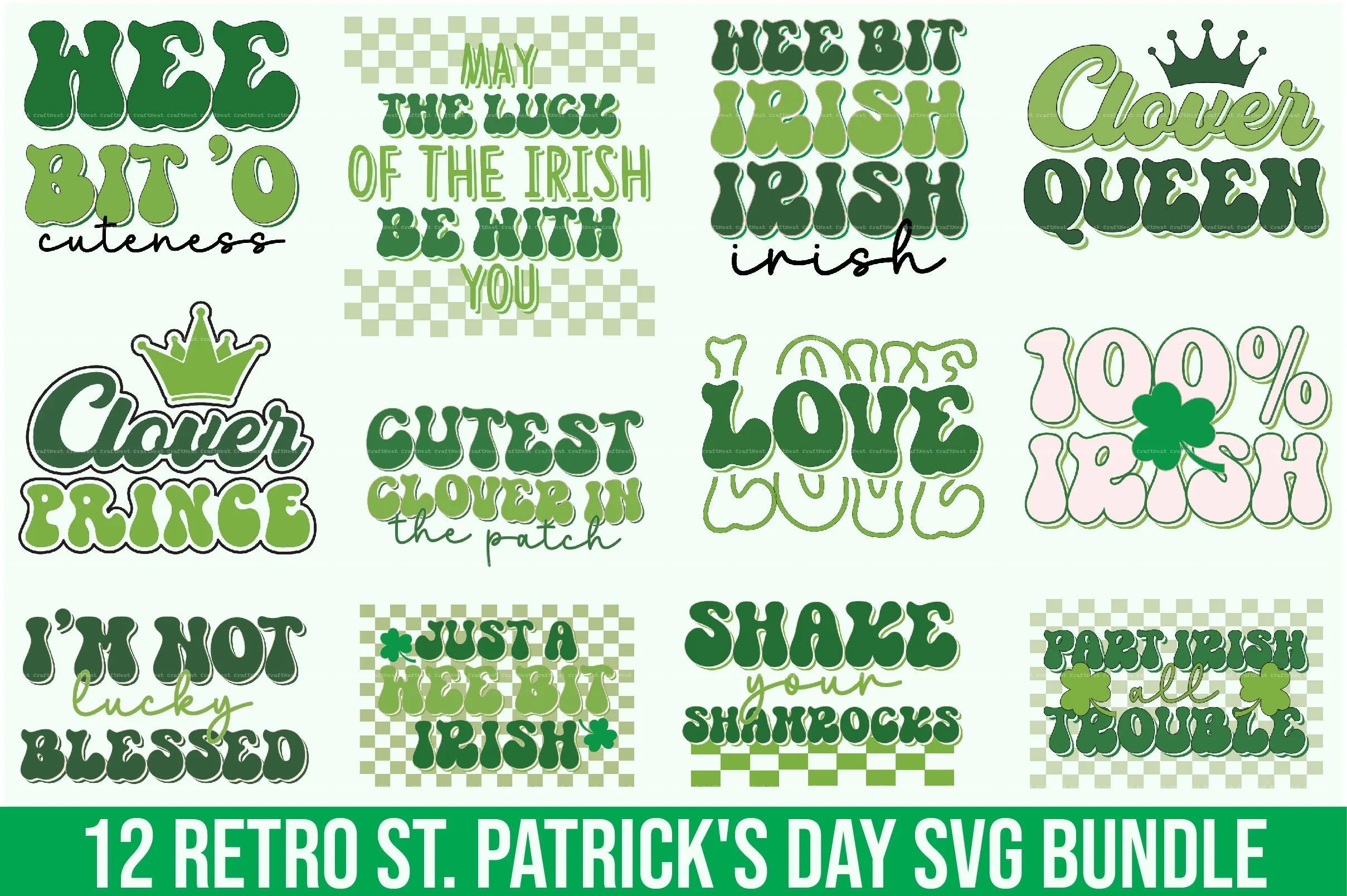 Retro St. Patrick's Day SVG Bundle