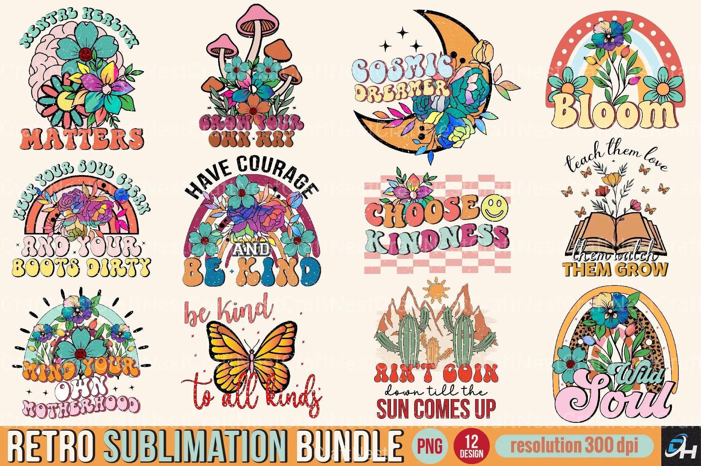 Retro Clipart Bundle Collection - CraftNest - Digital Crafting and Art