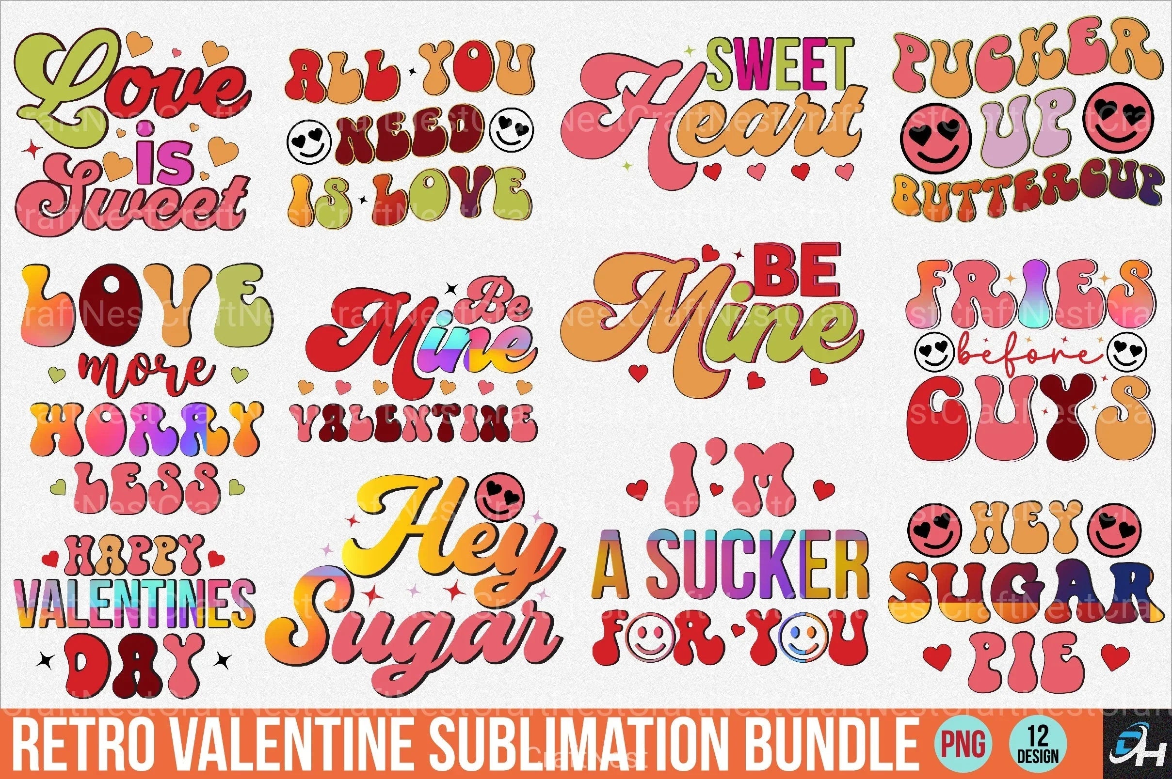 Retro Easter Clipart Bundle 10 - CraftNest - Digital Crafting and Art