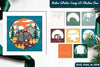 Retro Winter Camp 3D Shadow Box SVG Bundle