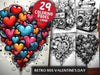 Retro 80s Valentines Day Coloring Books
