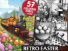 Retro Easter Coloring Books