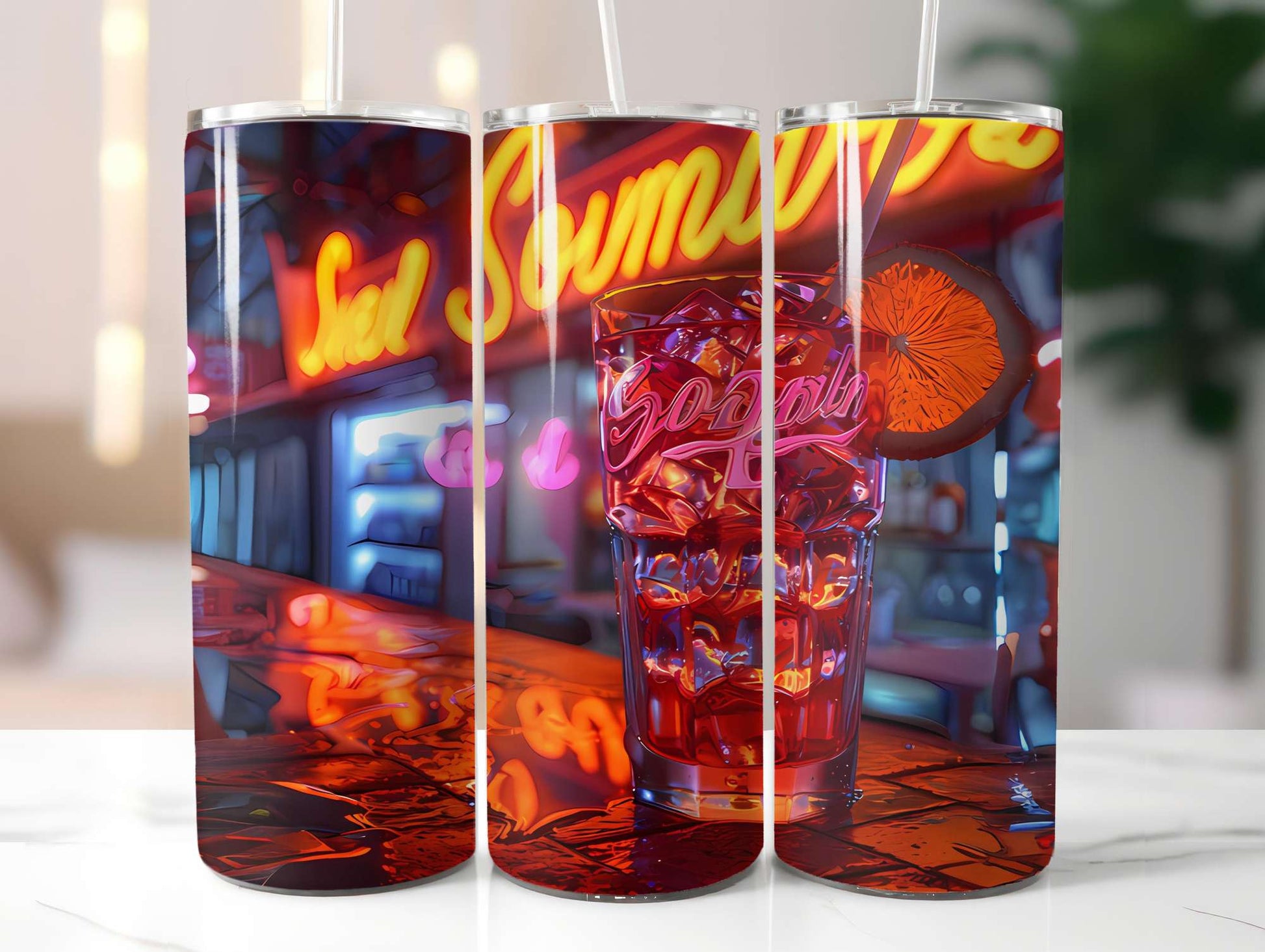 Retro Summer 2 Tumbler Wrap - CraftNest - Digital Crafting and Art
