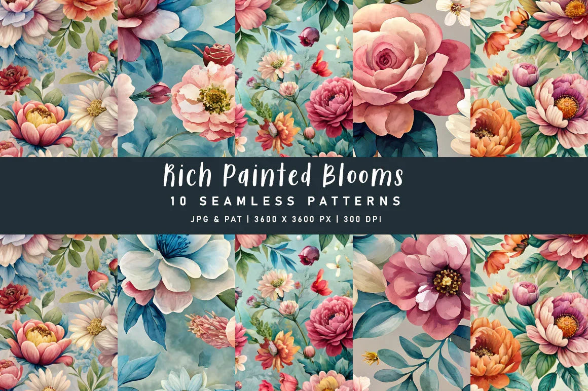 Rich Painted Florals