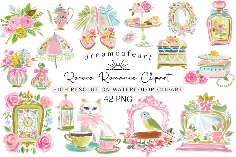 Rococo Romance Clipart Bundle - CraftNest - Digital Crafting and Art